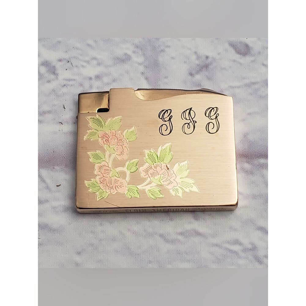 VINTAGE 1950s ELGIN AMERICAN Lighter Collectible Monogram